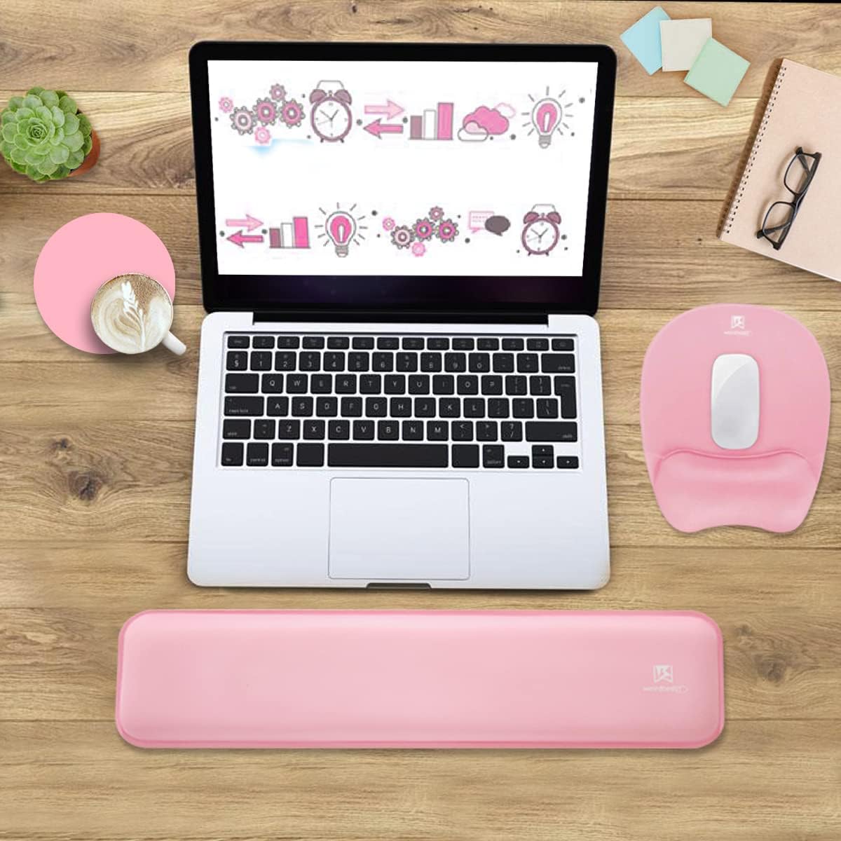 Memory Foam Set Wrist Rest Pad & Mouse Wrist Rest Support
