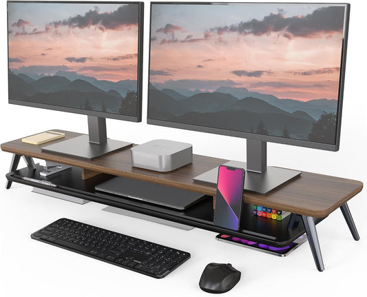 Dual Monitor Stand, Monitor Stands Riser for 2 monitors