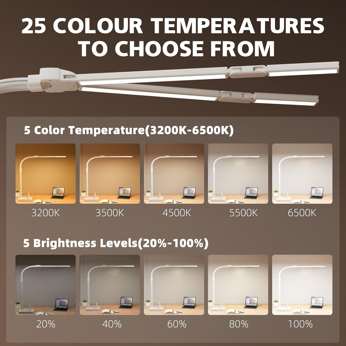 LED Desk Lamp, White