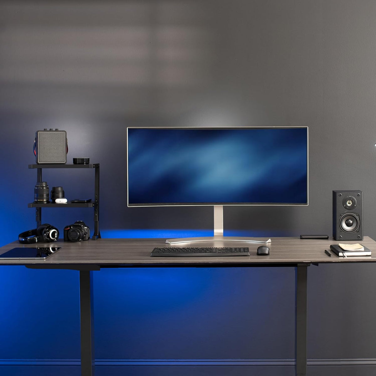 VIVO Clamp-on 13 inch Above or Below Desk 2-Tier Shelving Unit