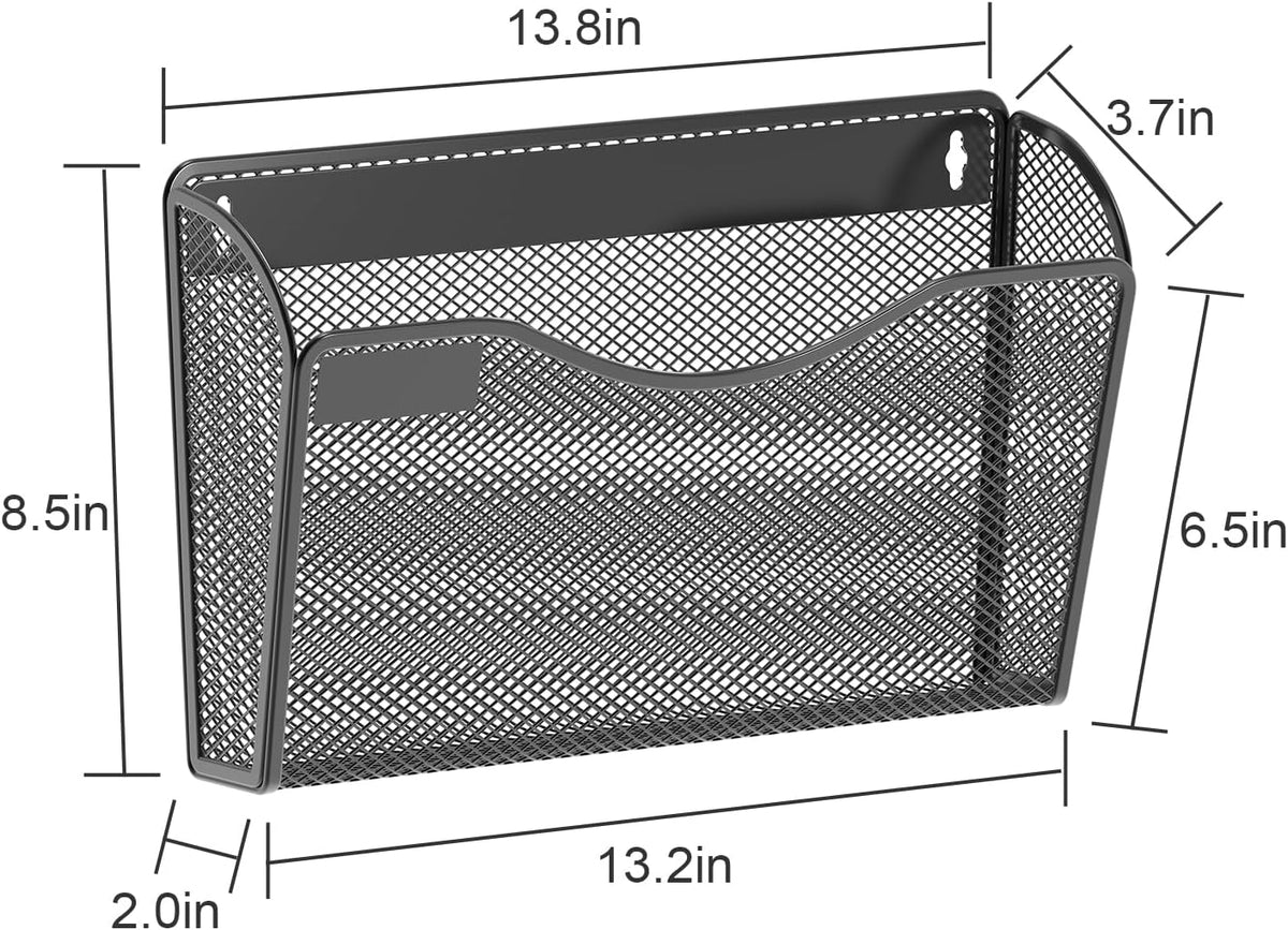 Mesh Wall Mounted File Holder Metal Wall File Pocket Mail