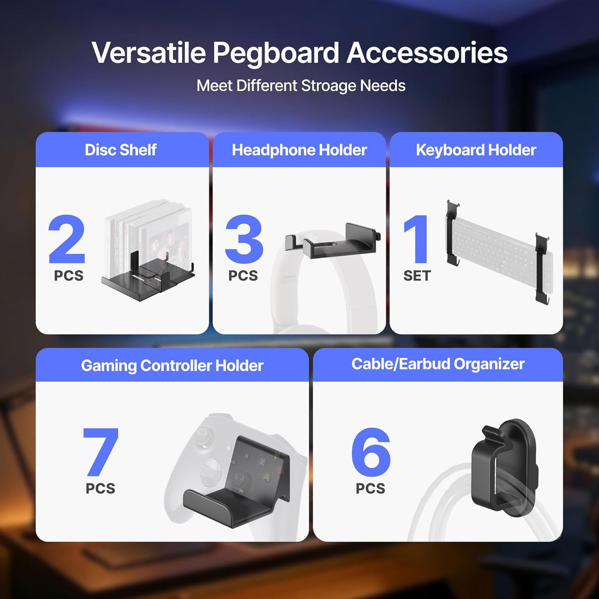 Controller and Headphone Holder Wall Mount