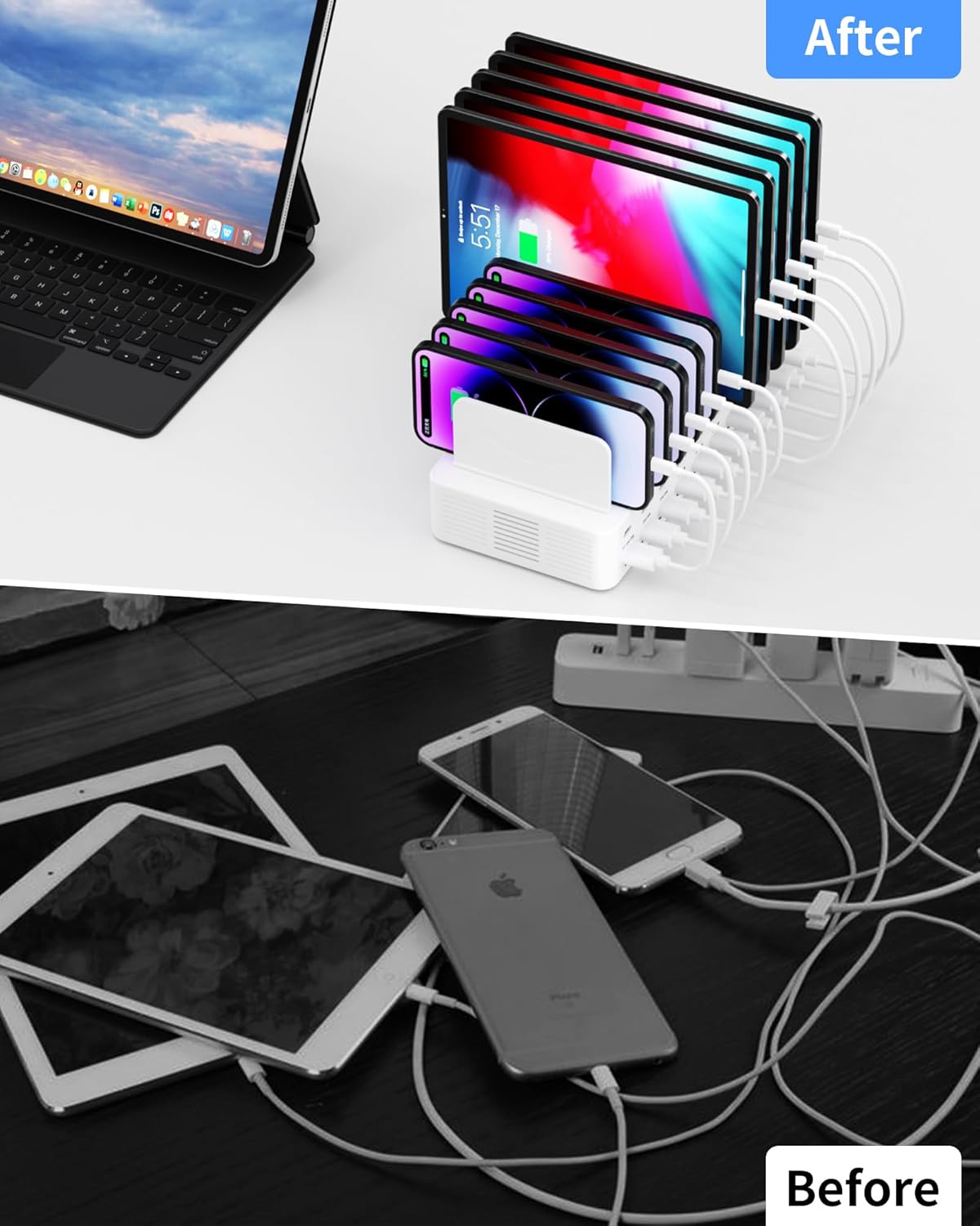 270W Charging Station, White