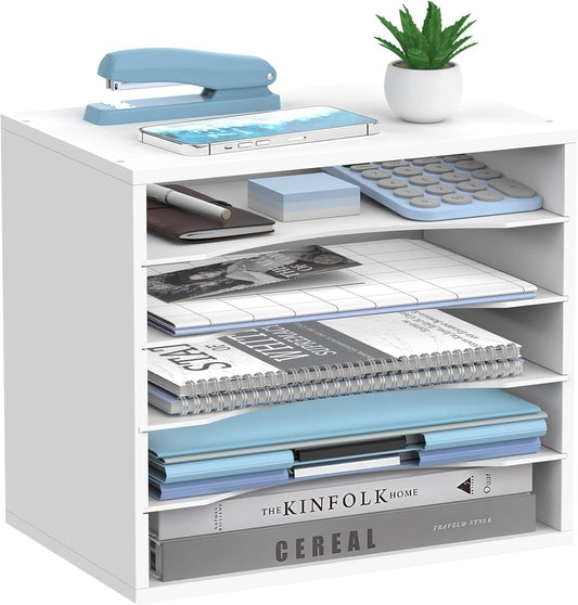 5-Tier Wood Desk Organizer