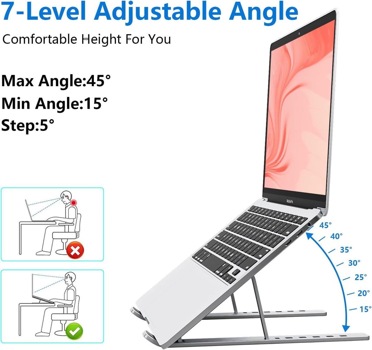 Laptop Stand , Aluminum Metal MacBook Stand