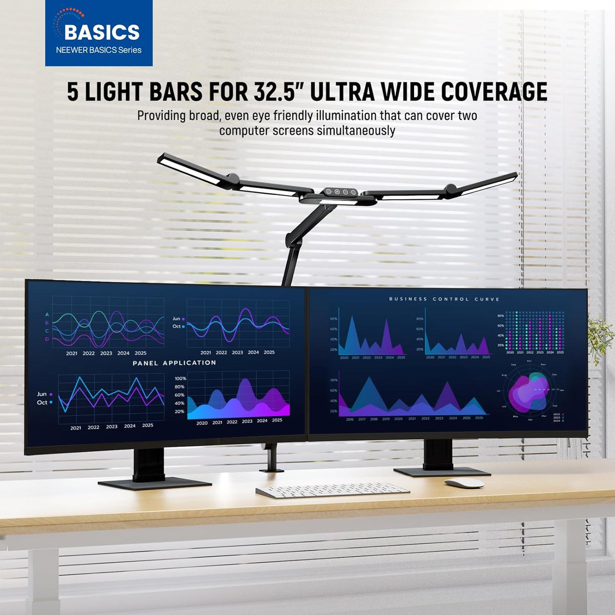 Basics 32.5" Clip On Desktop LED Light