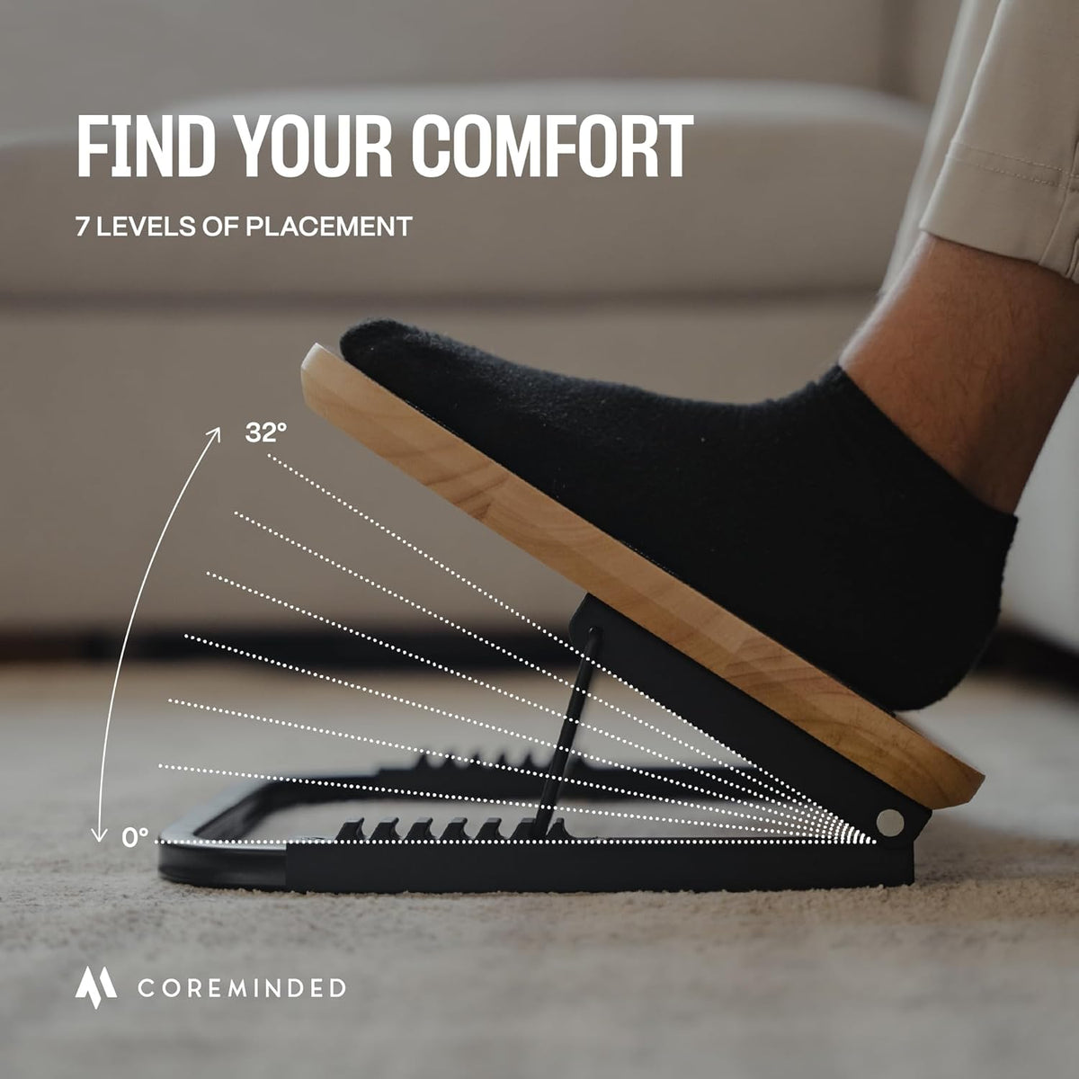 Adjustable Under Desk Foot Stool