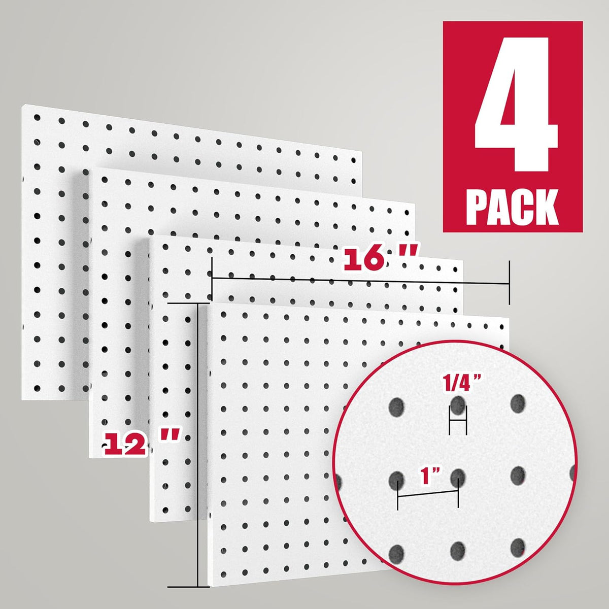 Peg Board, Metal PegBoard Organizer with Accessories