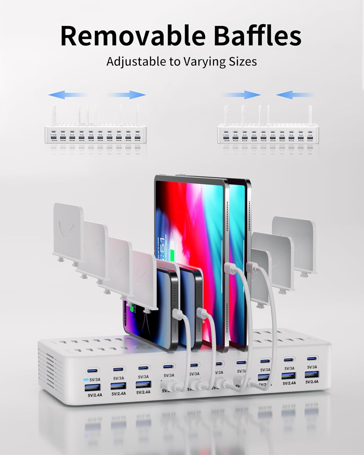270W Charging Station, White