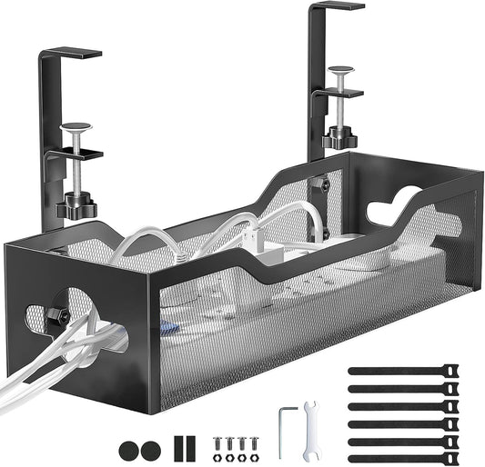 Under Desk Cable Management Tray No Drill
