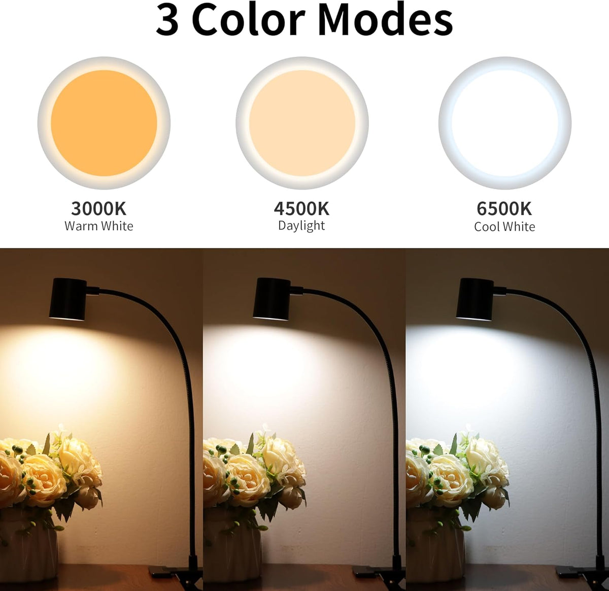 Desk Lamp, USB Clip On Light