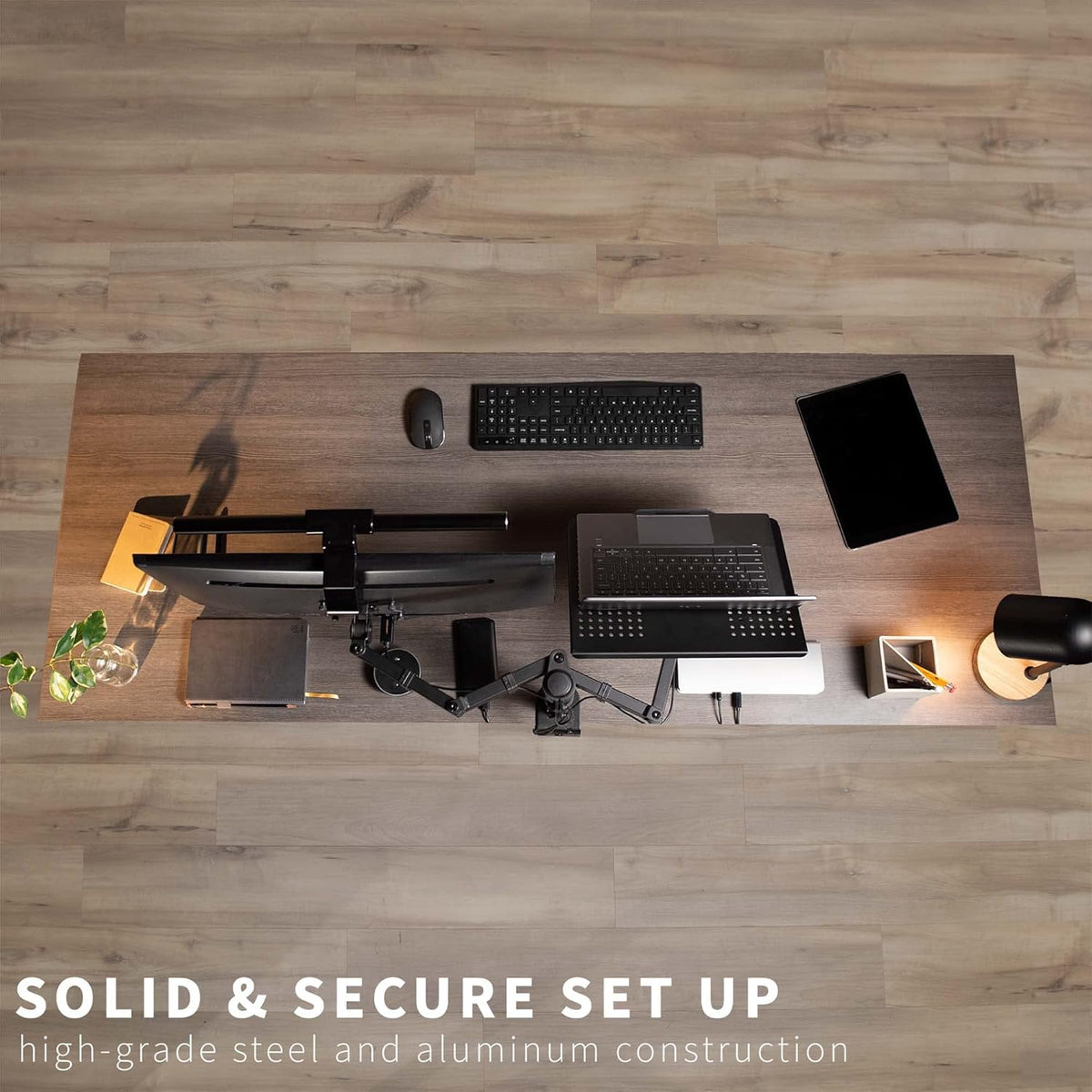 Black Fully Adjustable 13 to 32 inch Single Computer Monitor
