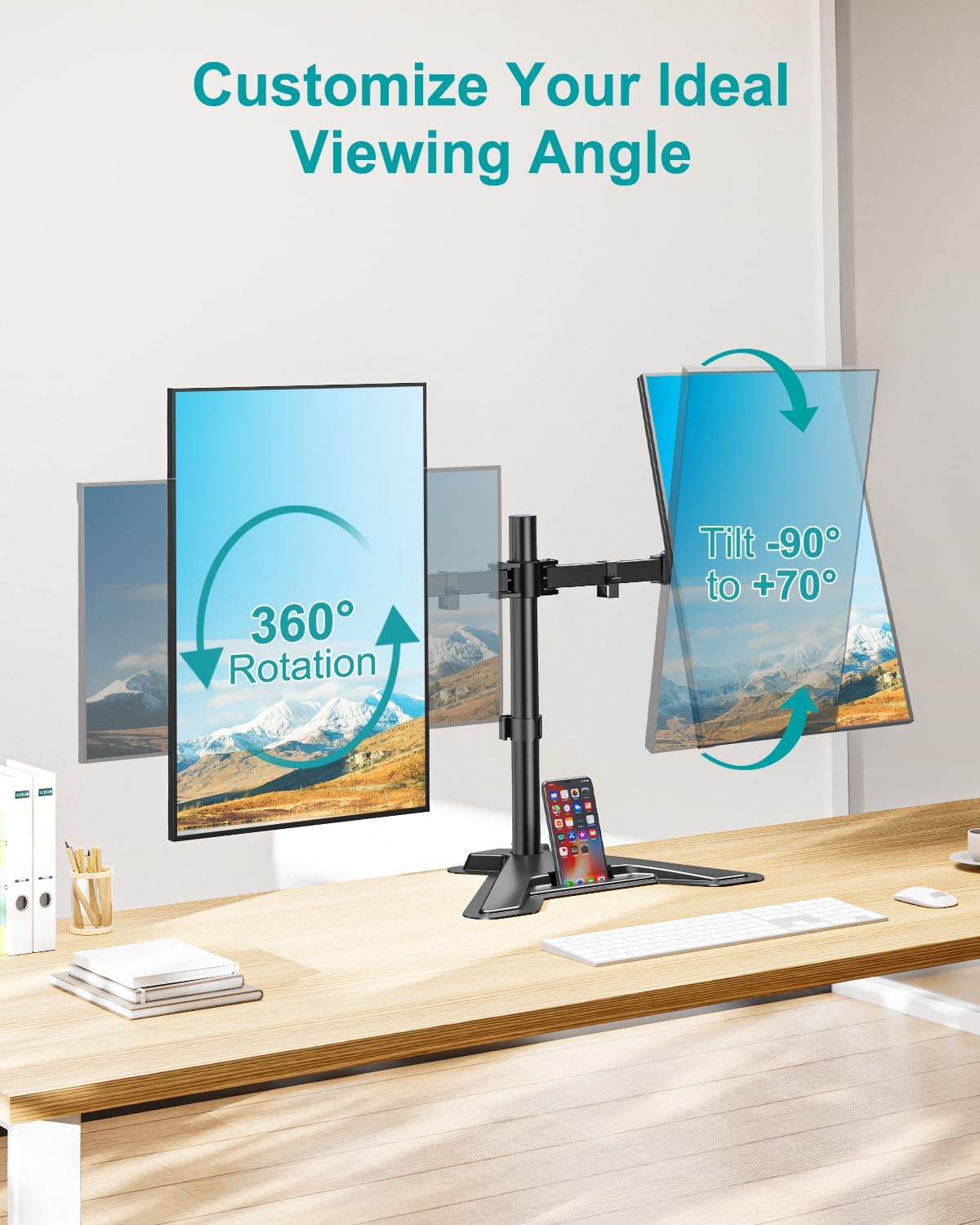Dual Monitor Stand, 75x75