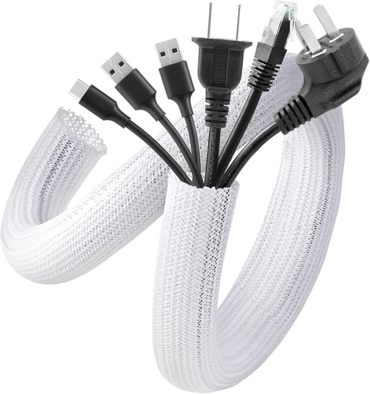 White Cable Sleeve, 5ft