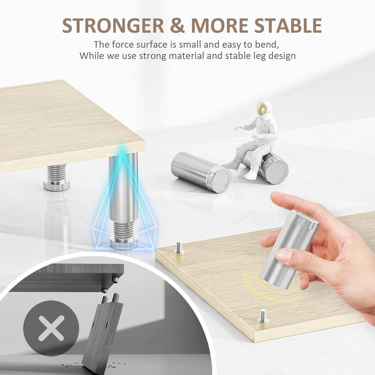 Dual Monitor Riser, Adjustable Length & Angle