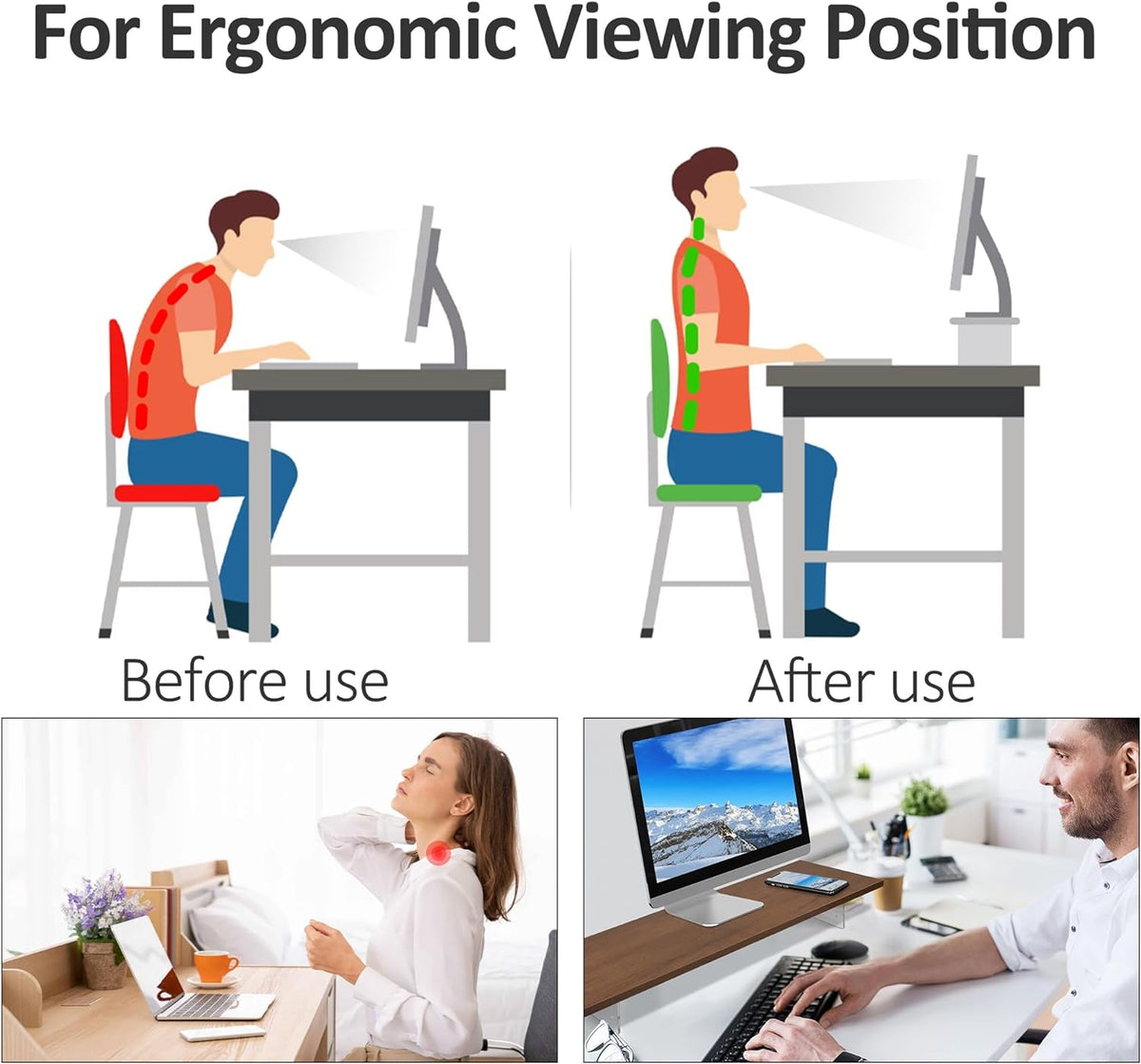 Monitor Stand Riser, Wood