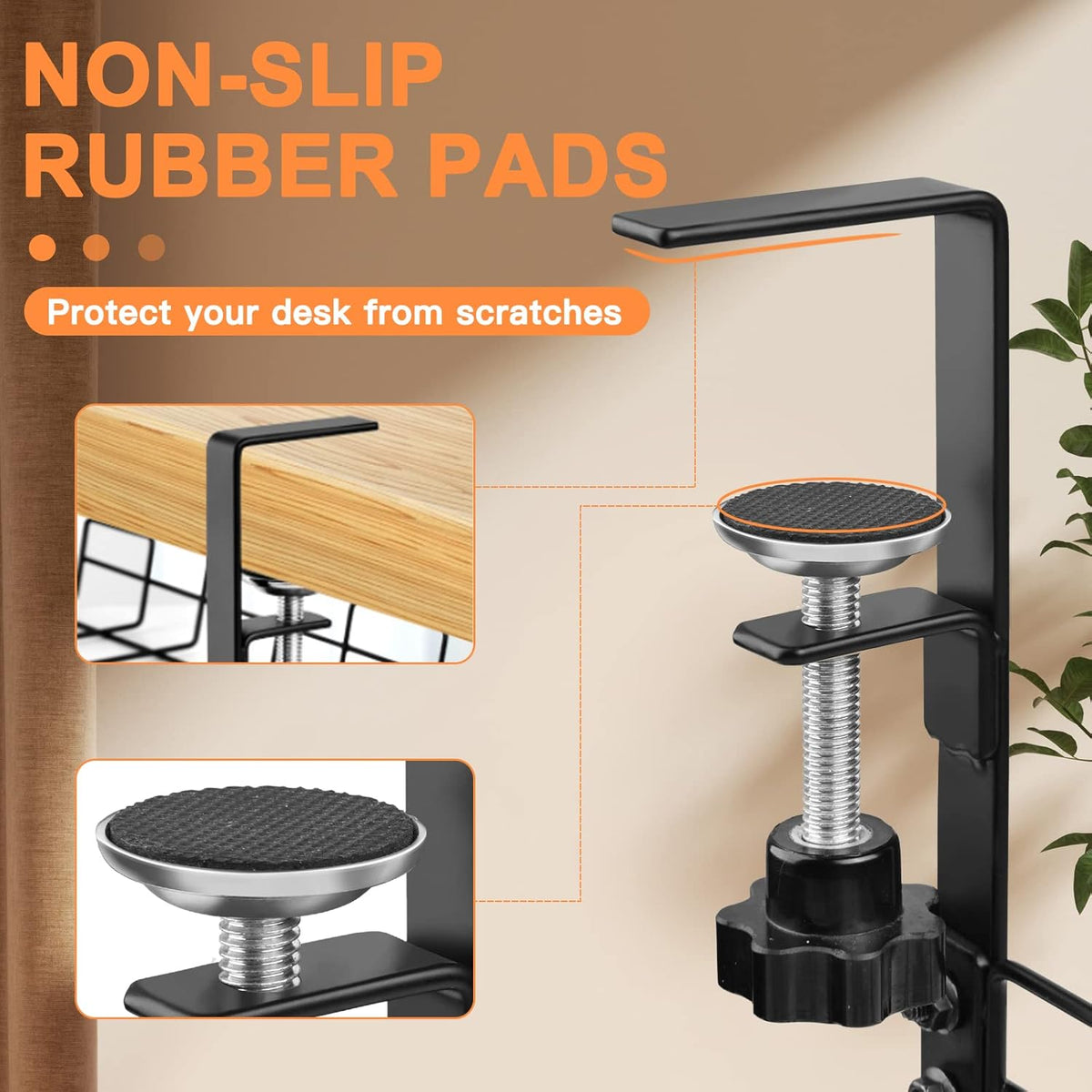 NoDrill 15.7" Under Desk Cable Management Tray