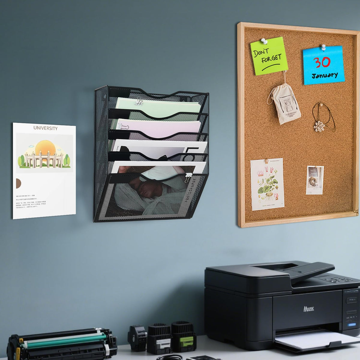 Hanging Wall File Organizer with Office Assorted