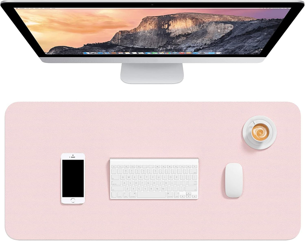 Desk Pad, 30" x 14" PU Leather Desk Mat