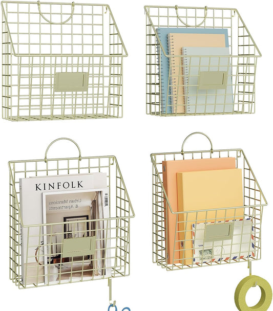 Wall File Organizer Mesh Hanging Wall Files Holder