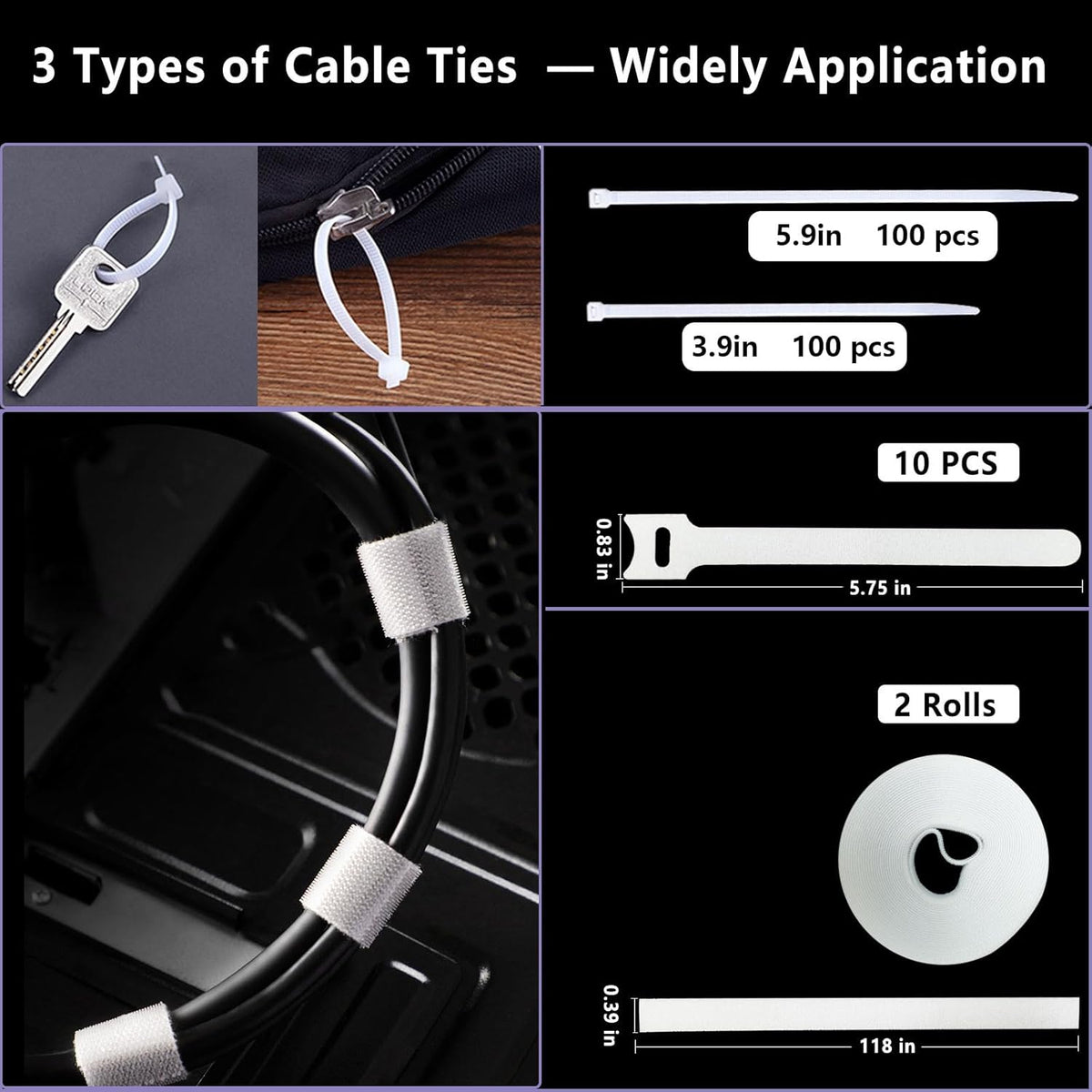 Cable Management Kit, 328Pcs