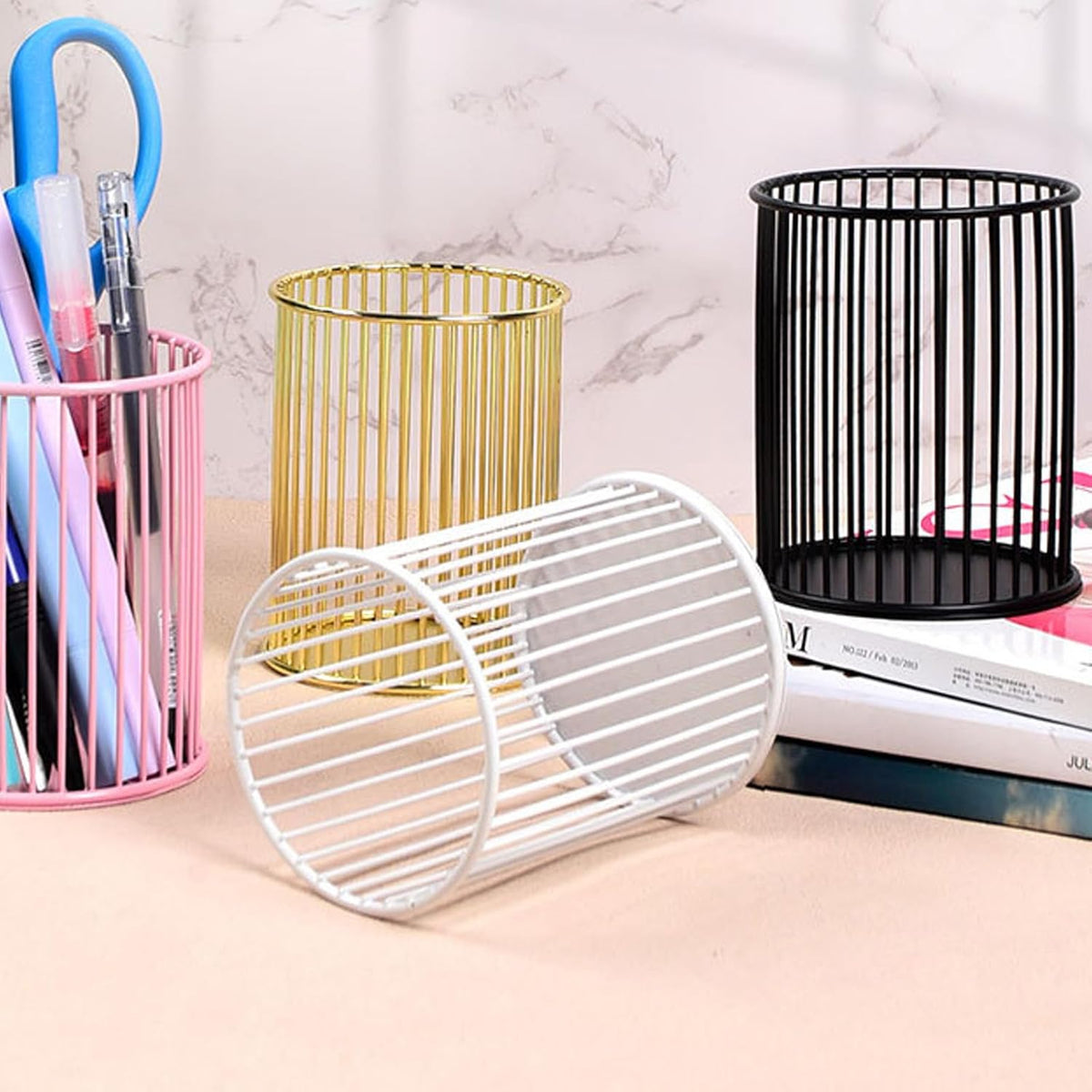 Metal Pen Holder Cup