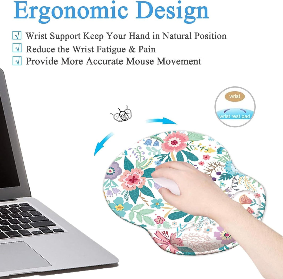 Ergonomic Mouse Pad with Wrist Support