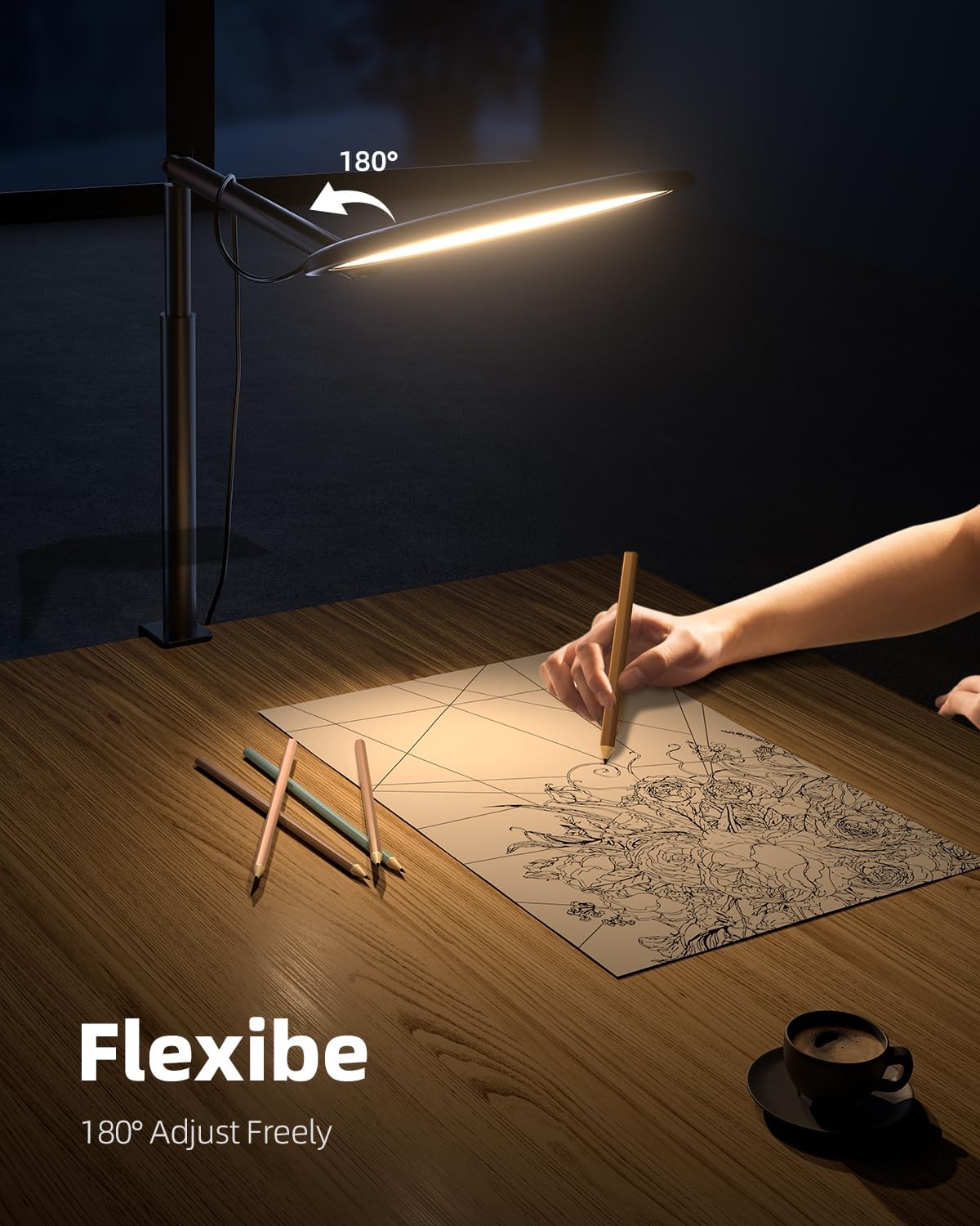 10.2" Desk Ring Light with Stand