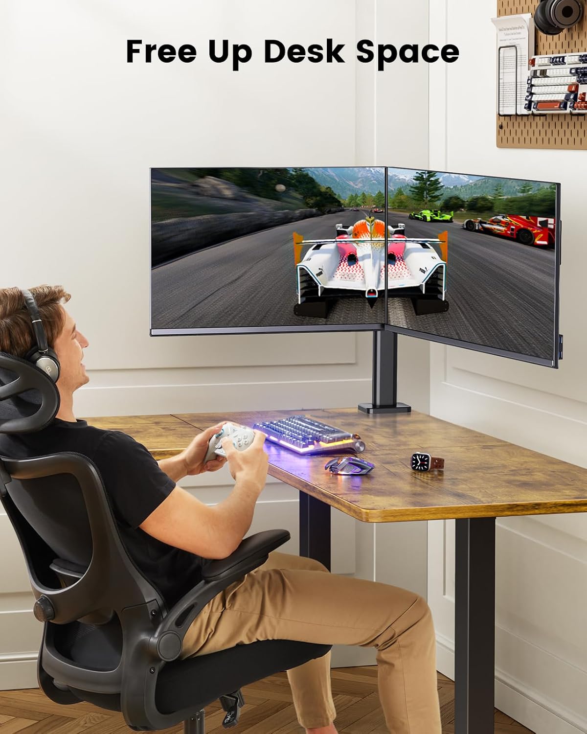 Dual Monitor Stand for 17-32 inch