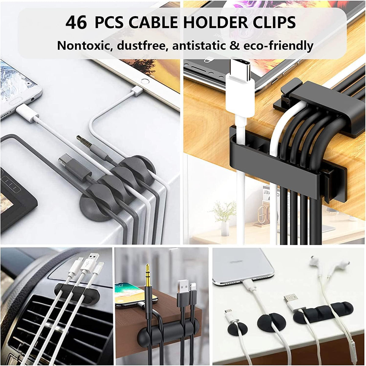 Cable Management Kit 4 Wire Organizer Sleeve