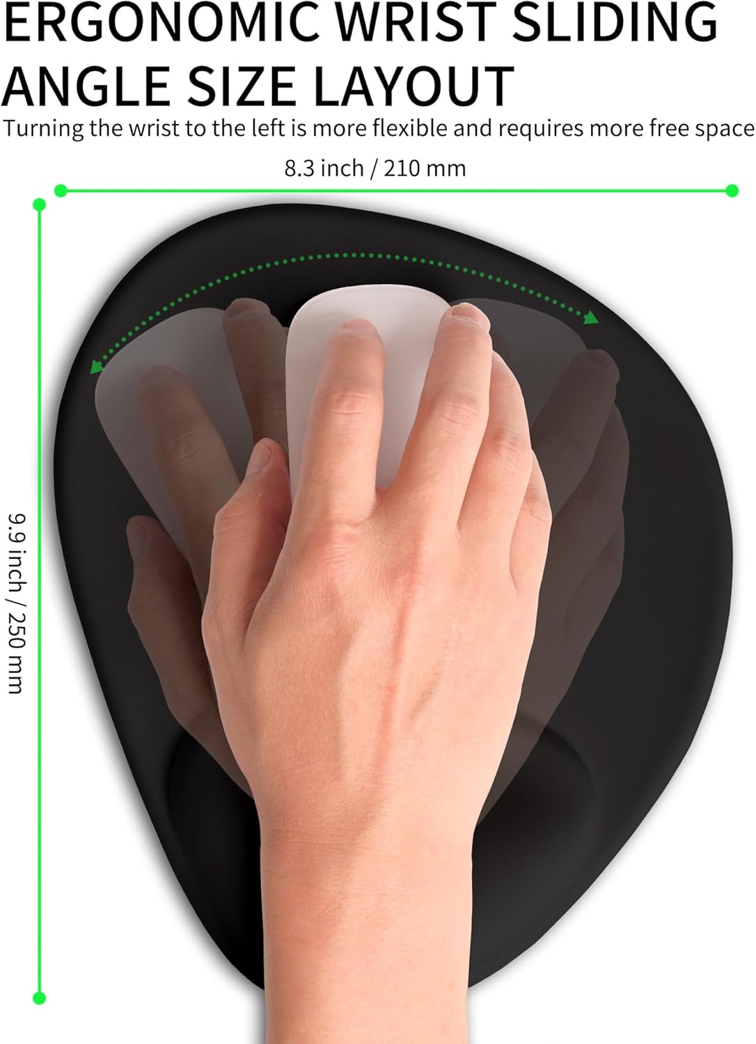 Palm-Rest and Wrist-Hugging Mouse Pad Wrist Rest