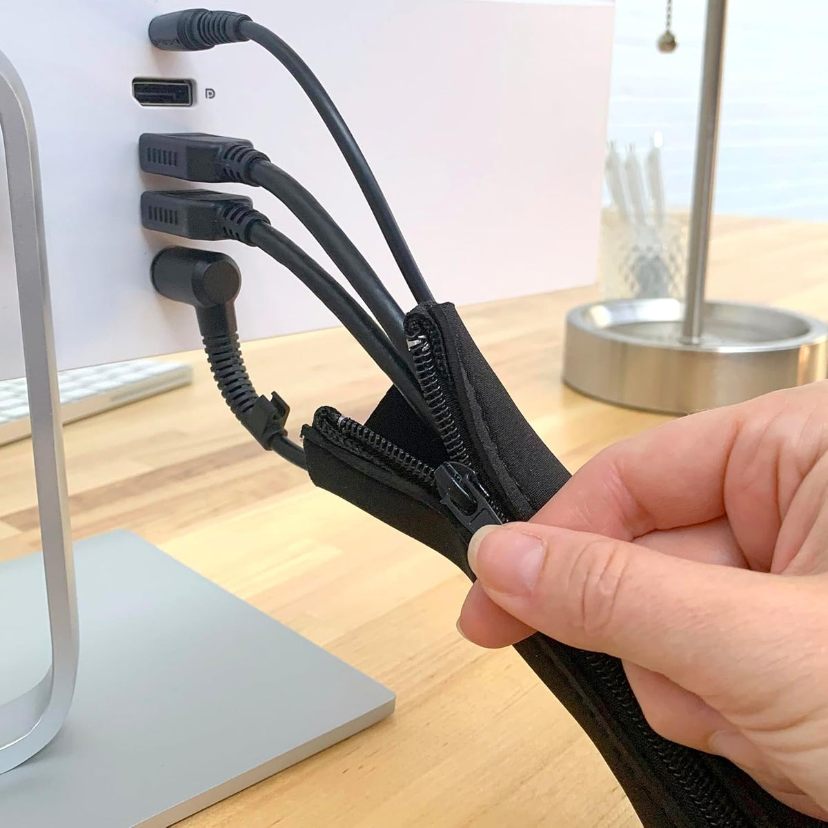 Zipper Cable Sleeve by Wrap-It Storage, 24 x 4