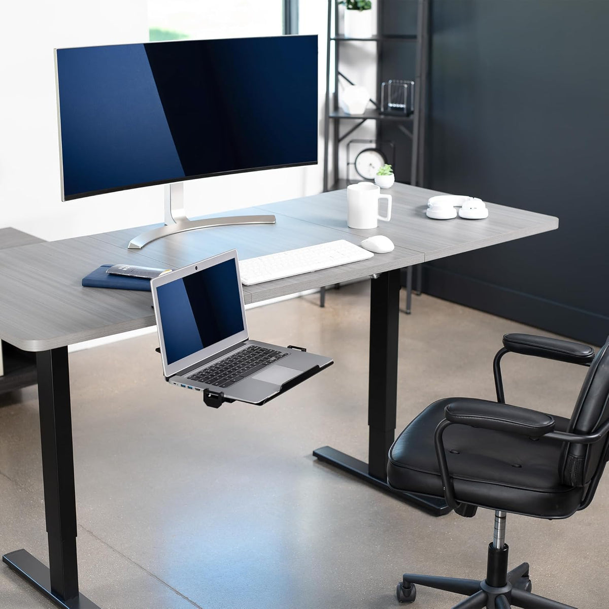 Clamp-on 12 x 9 inch Rotating Laptop Tray