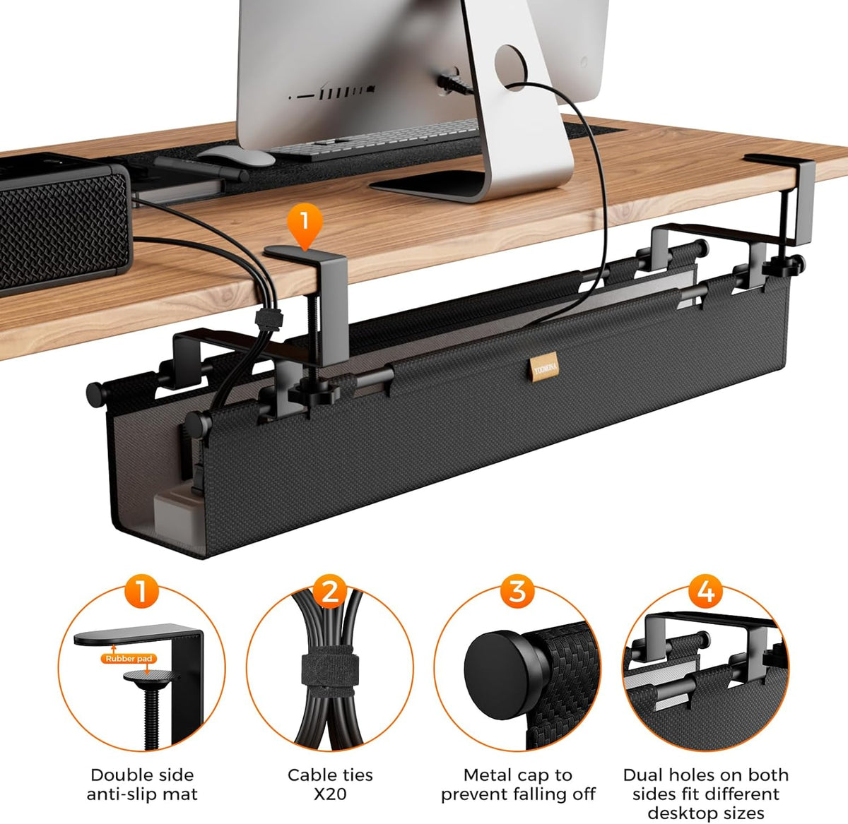 Cable Management Tray Under Desk