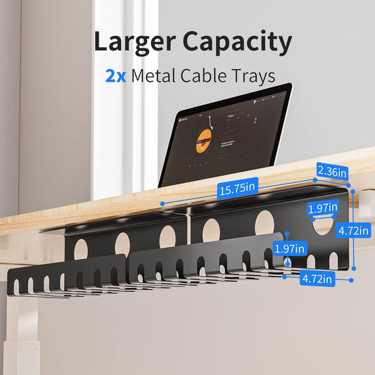 Metal Under Desk Cable Management Tray