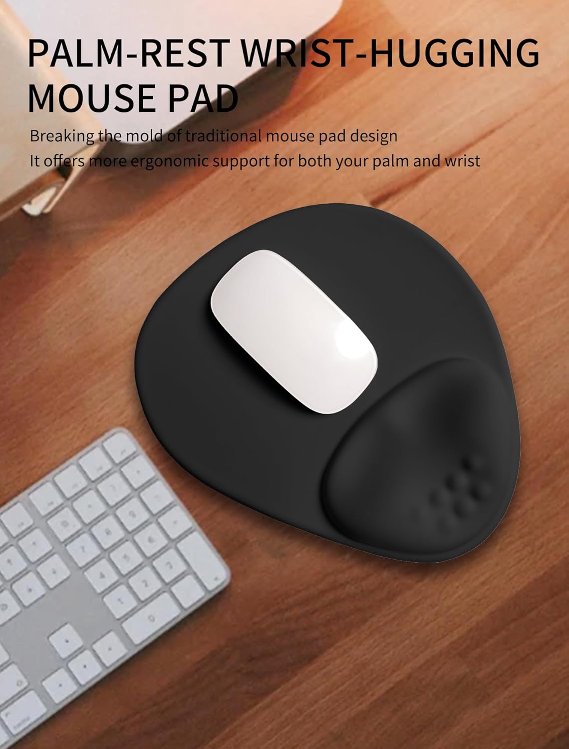 Palm-Rest and Wrist-Hugging Mouse Pad Wrist Rest