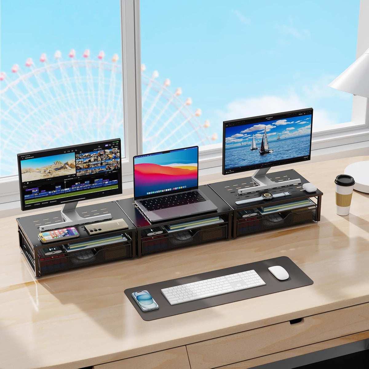 Computer Monitor Stand Riser, Black