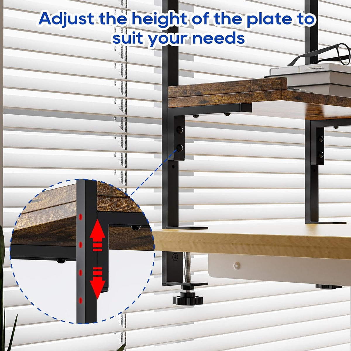 Clamp On Desk Shelf 2-Tier