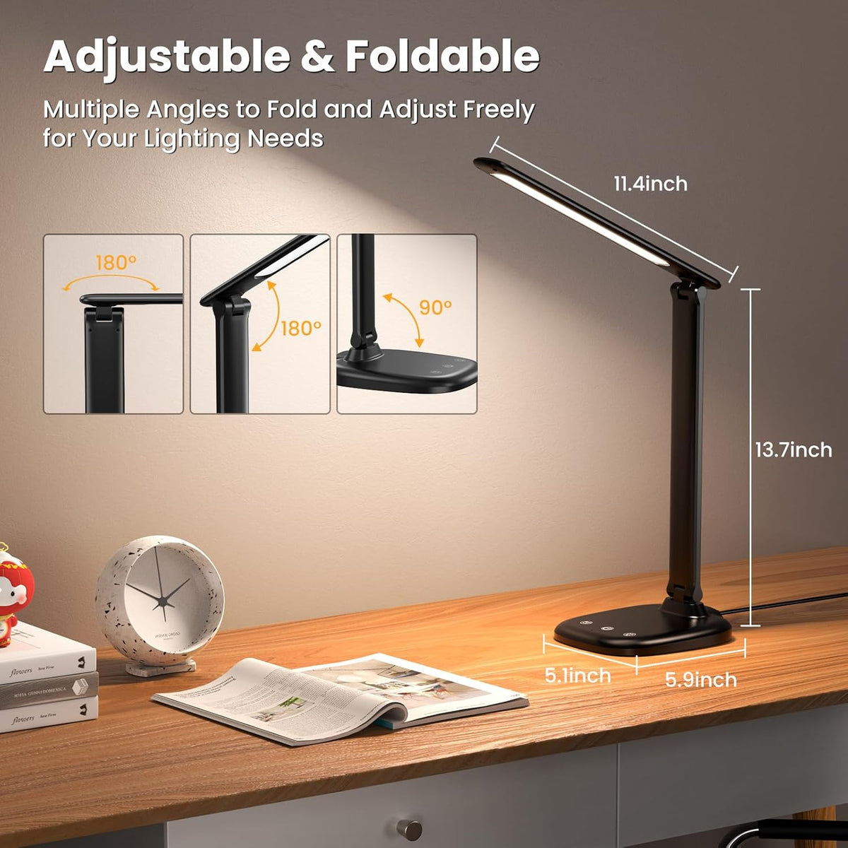Desk Lamp with Charger