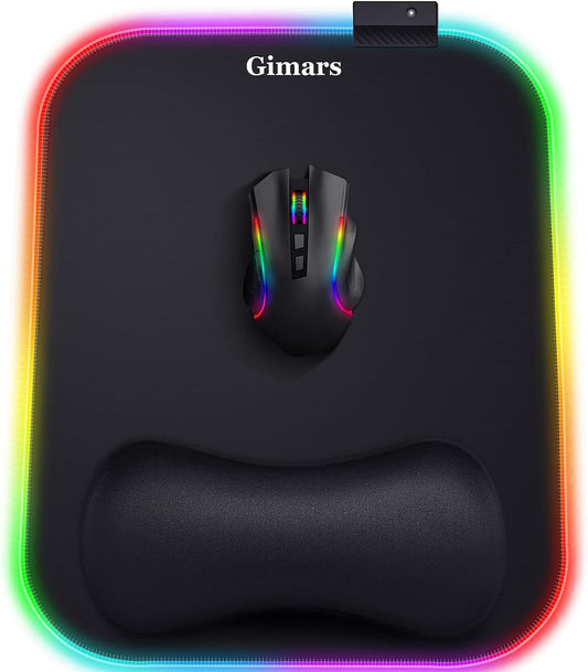 RGB Mouse Pad with Wrist Rest Support