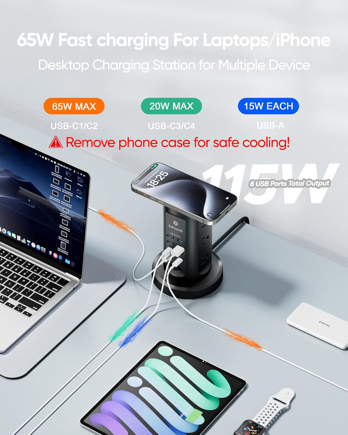 115W USB Charging Station