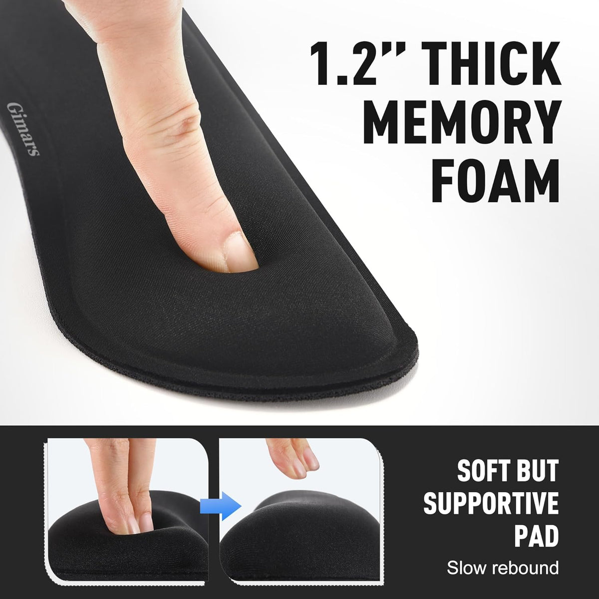 Upgrade Enlarge Silky and Superfine Fabric Gel Memory Foam Keyboard