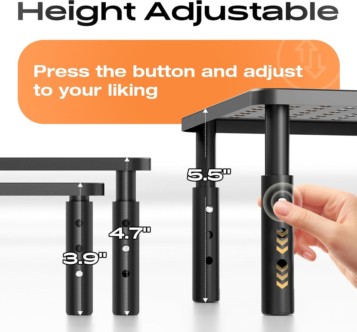 Computer Monitor Stand Riser, 2 Pack