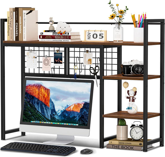 Desk Shelf, 38.6" Desktop Organizer Shelf, 4 Tier