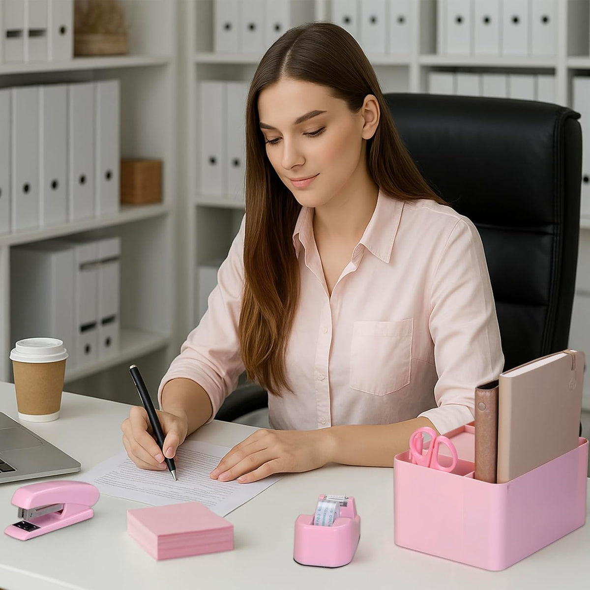 Pink Desk Organizers and Accessories 12+