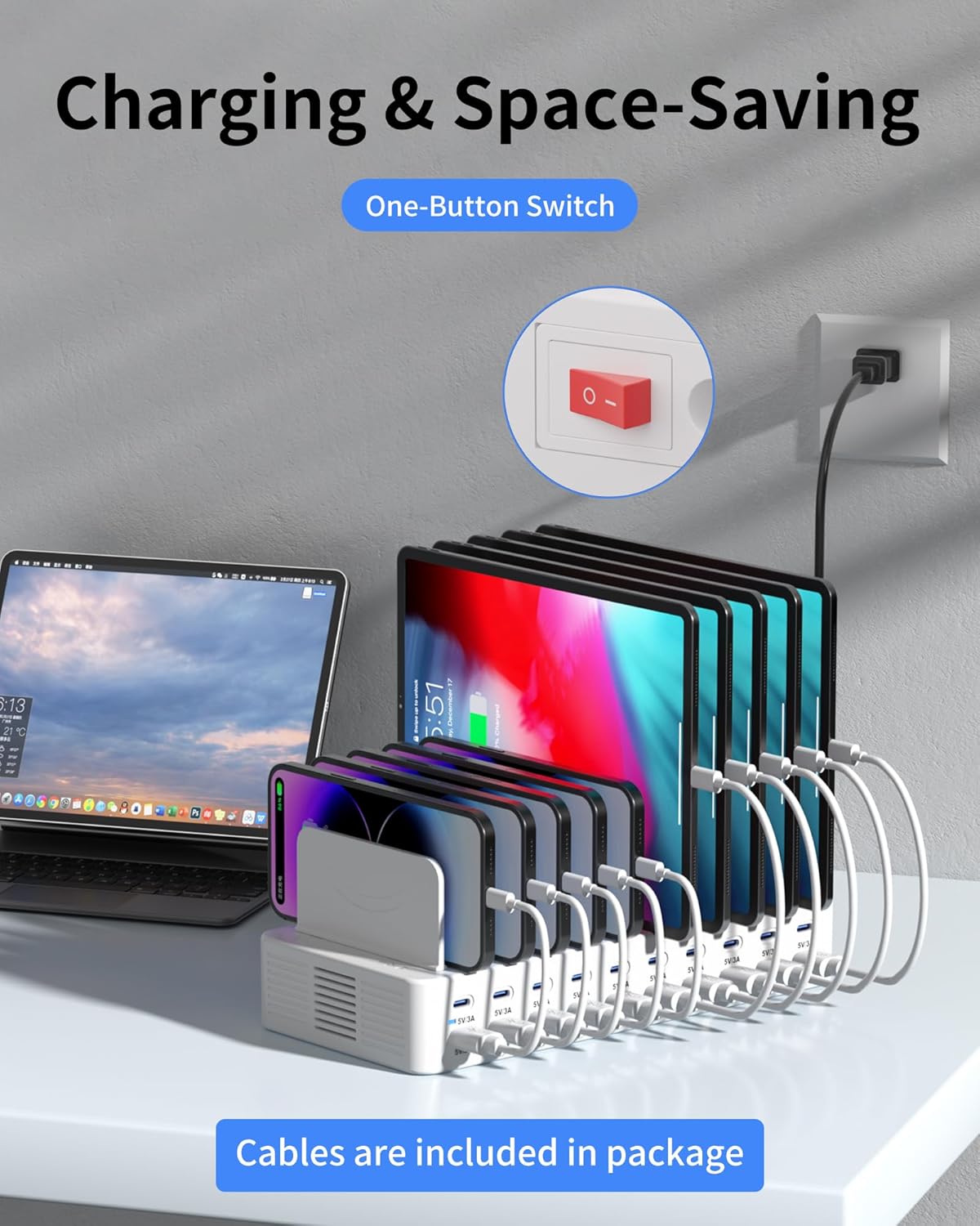 270W Charging Station, White