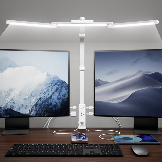 LED Desk Lamp with Power Strip