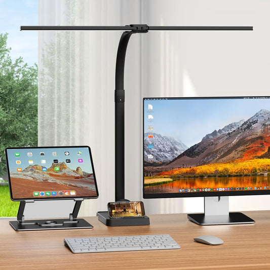 LED Desk Lamp with Base, Black