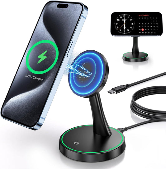 Magnetic Wireless Charger Stand 15W Fast Mag-Safe Charger