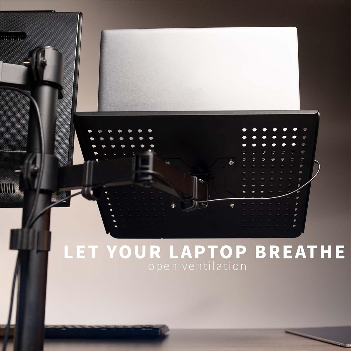 Black Fully Adjustable 13 to 32 inch Single Computer Monitor